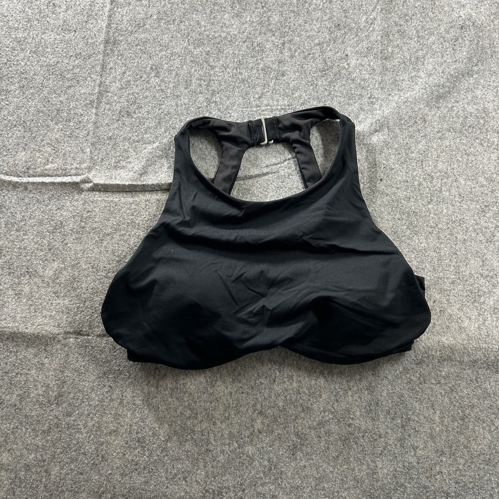 Athleta Bikini Top Womens 32B/C Black Maldives High Neck Athletic